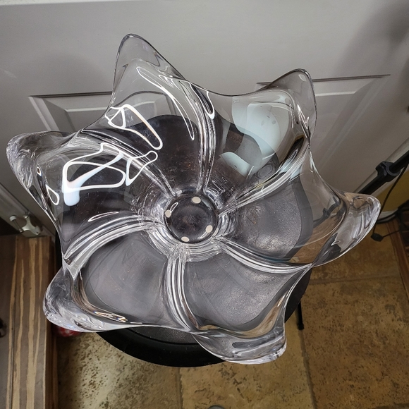 Cofrac Art Verrier France Crystal Glass Splash Bowl Mid-century Modern 1… - Picture 2 of 8